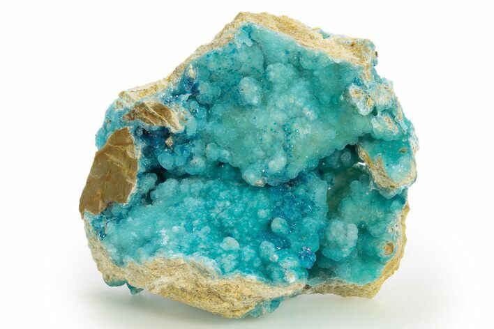 Blue Veszelyite Crystals on Botryoidal Hemimorphite - Congo #312399